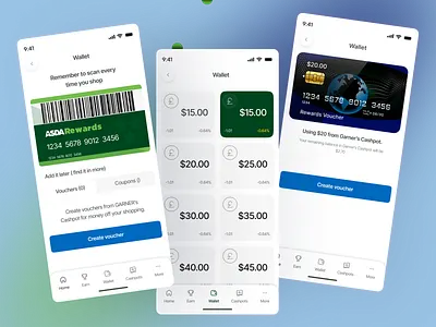 Asda Rewards - Food Mobile App Design delivery services fast food food food and drink foodie grocery meal order mobile app mobile design modern app online food delivery online shop pounds product design app restaurant restaurant app start earning ui design user interface visual design
