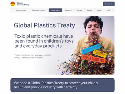 Global Plastic Treaty - Website design ui web website