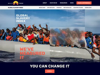 Walk Free - Global Slavery Index Concept concept design ui web website
