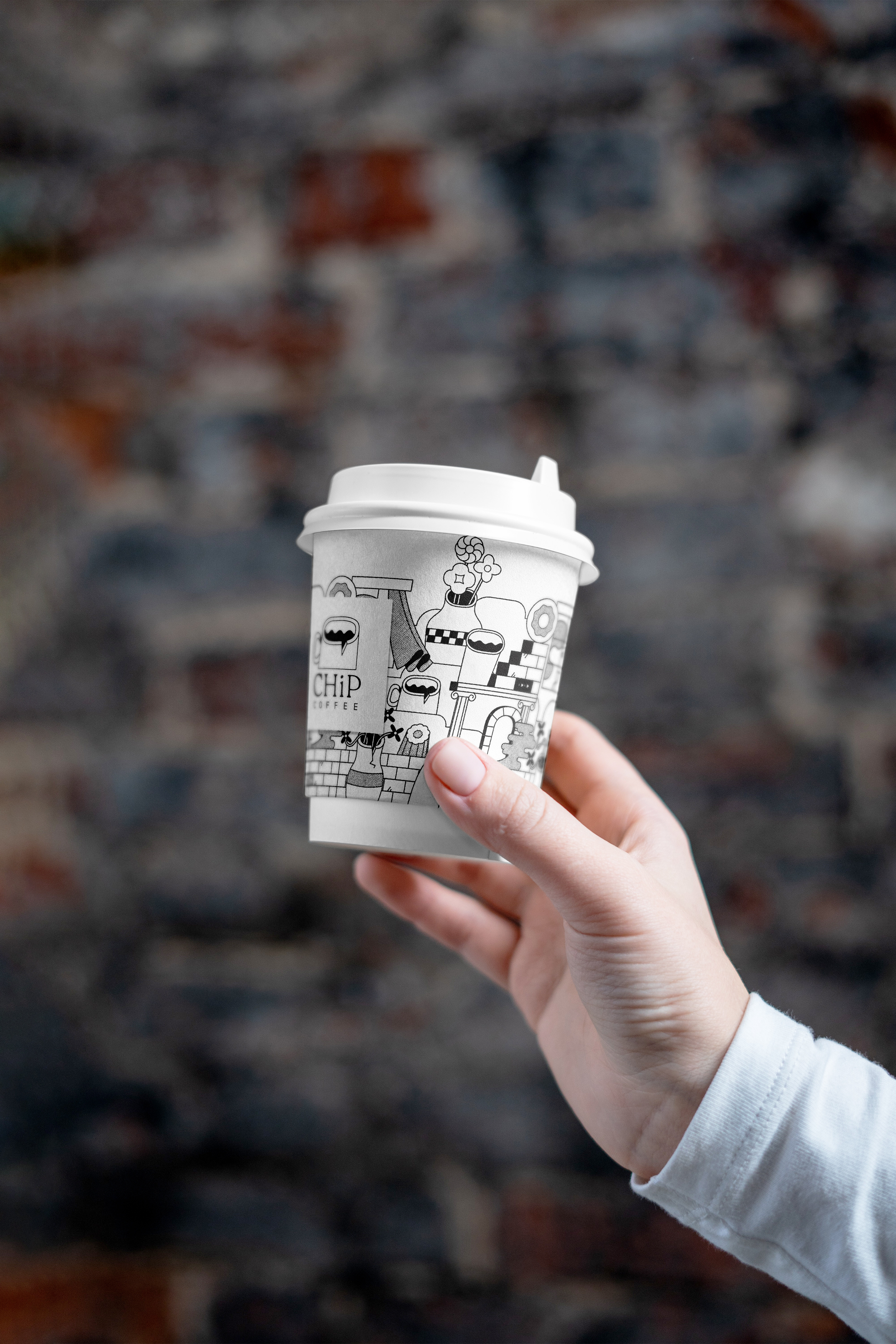 Chip Coffee Branding branding coffee graphic design logo menu packaging