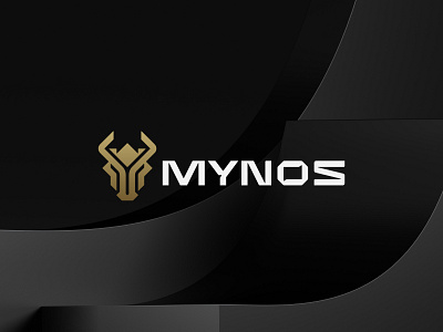 MYNOS Brand Identity branding bull fitness logo supplements wordmark