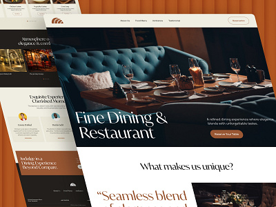 Luxury Restaurant Website UIUX Design branding design clean ui creative direction elegant design fine dining food and beverage hospitality design landing page luxury brand luxury design minimal design modern ui premium website responsive web restaurant website uiux design user experience visual design web design website concept