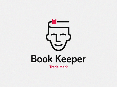 Book Keeper book concept keeper logo