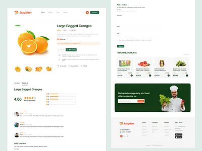 Grocery Shopping & Delivery Website catalog page chackout page delivery website details page ecommerce food app food website grocery homepage logo online grocey page pickup product design product details shop shopping single product details store website