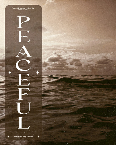 Peaceful - Poster graphic design poster