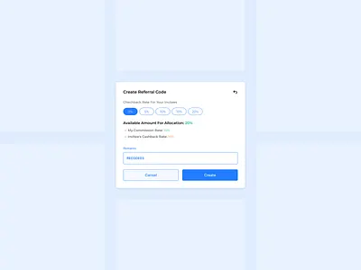 Create Referral Code - Daily Ui crypto desigb design exchange modal popup referral ui uiux ux webdesign website