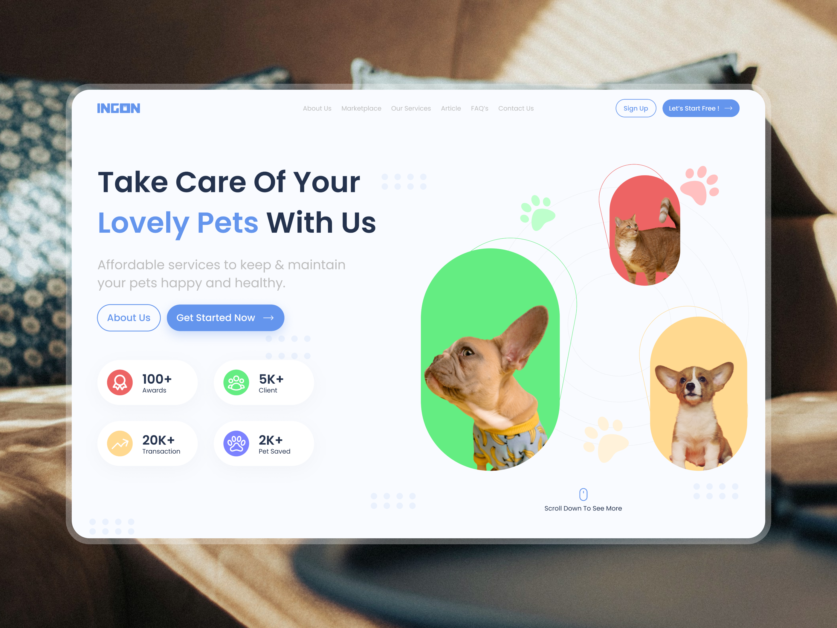 Example of Wbsite UI/UX Design