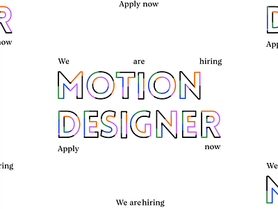 We are hiring! after effects animated animography design font hiring job type typeface typography