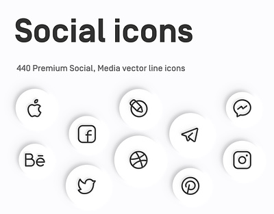 Myicons✨ Social, Media — vector line icons pack design system figma figma icons flat icons free icons icon library icon set iconography icons icons pack illustration interface icons line icons minimal icons stroke icons ui ui design ui icons web design web icons