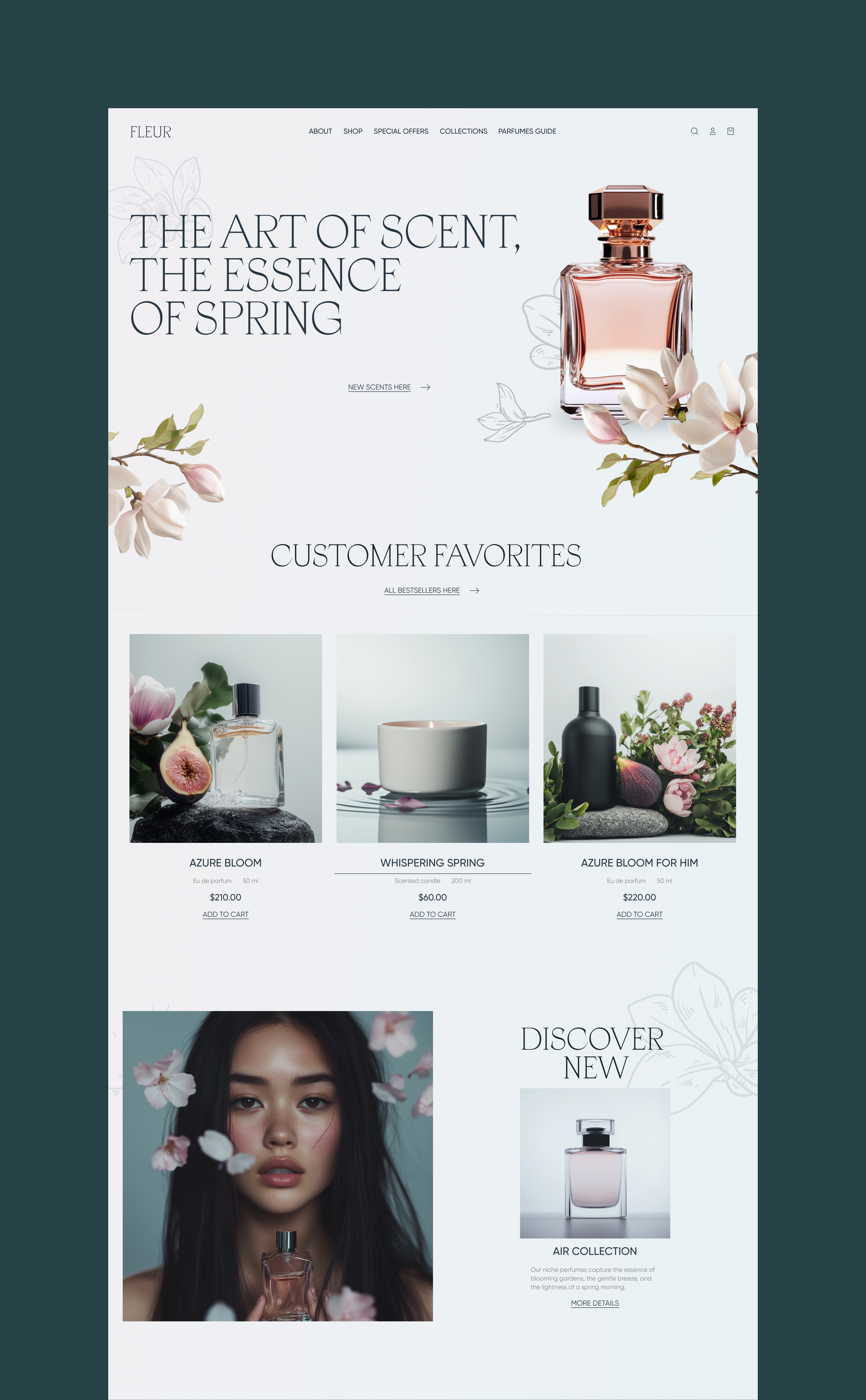 Fleur - Perfumes E-commerce Website by Bato on Dribbble