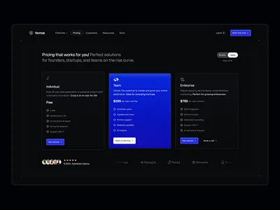 Pricing application bachanek branding comparison consumer dashboard features illustration kamil landing page microdose pricing saas social proof ui ux website