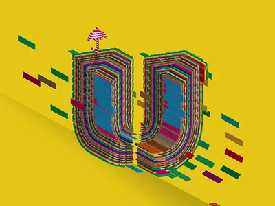 Flying Candy Alphabet / Letter U alphabet art candy design flying graphic design illustration letter typography umbrella vector