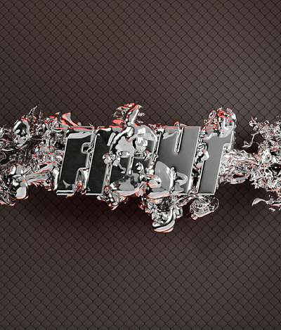FIGHT 3d 3d lettering 3d type 3d typography cinema 4d design illustration motion graphics
