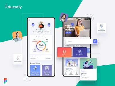 Educatly | eLearning Mobile App beautiful mobile app design education mobile app elearning app design elearning application design figma intuitive mobile app landing page minimalistic mobile app mobile app design mobile app design in india mobile app design in the uk mobile application design online education product design trendy mobile app ui ui design ux ux design