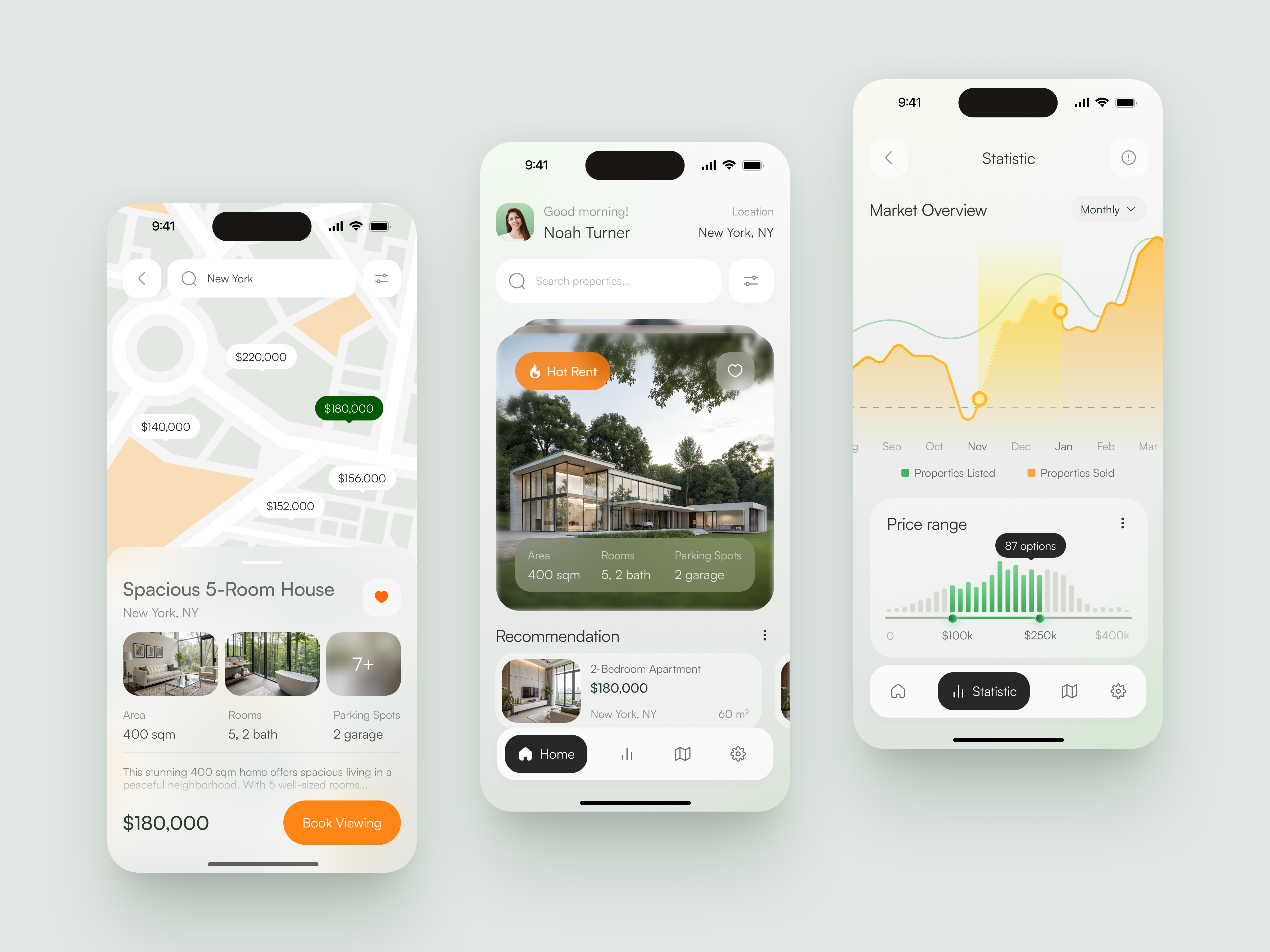 Example of App Design Concept (3 Screens) 