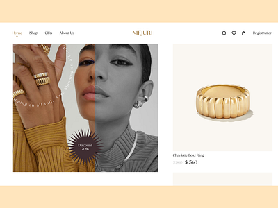 MEJURI design fashion fashiondesign jewelry jewelrydesign landingpage landingpagedesign landingpagedesigner model ui uidesigner uiux uiuxdesign uiuxdesigner ux webdesign webdesigner website websitedesign websitedesigner