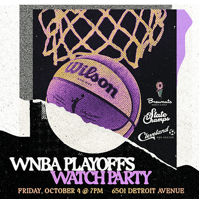 WNBA Watch Party Promo branding graphic design social media