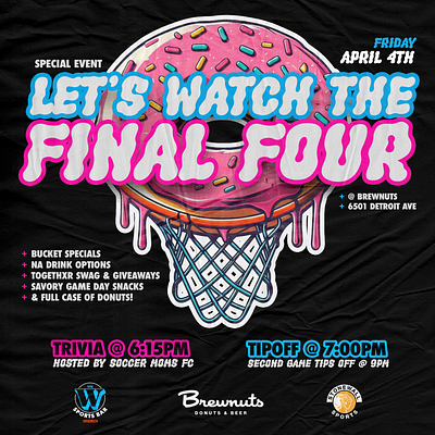 Final Four Watch Party Graphic branding graphic design illustration social media