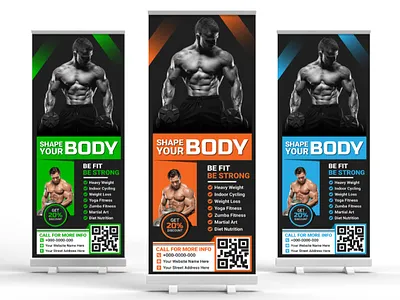 Gym Roll Up Banner stand