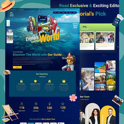 Travel Website Landing Page branding graphic design landing page travel landing page travel website travel website page ui website landing page
