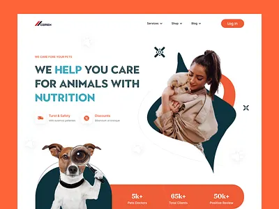 Pet Care Web Design design landing page modern pet care pet care web design pet doctor pet health petshop ui design web design website