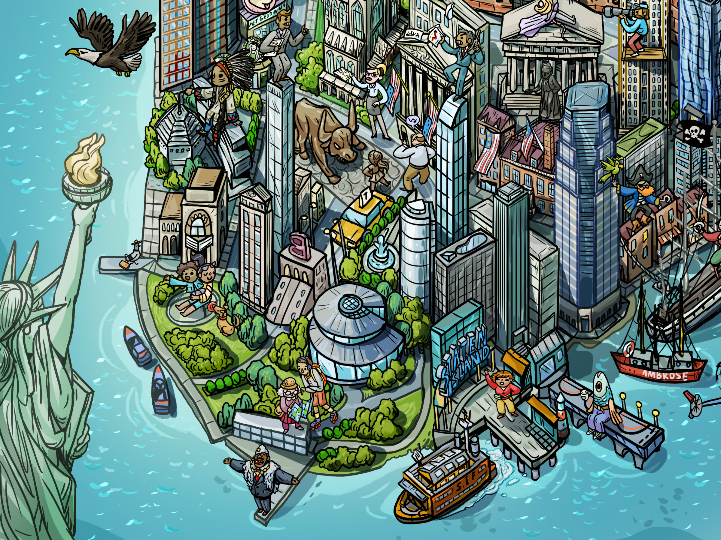 Divercity Map: The Illustrated Soul of New York City - part 2 coalla design graphic design illustration