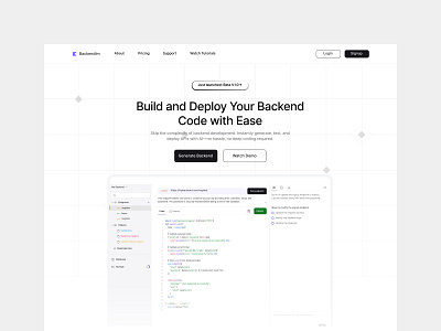 BackendIm-Landing Page clean design landing page ui ui design ux design web design website