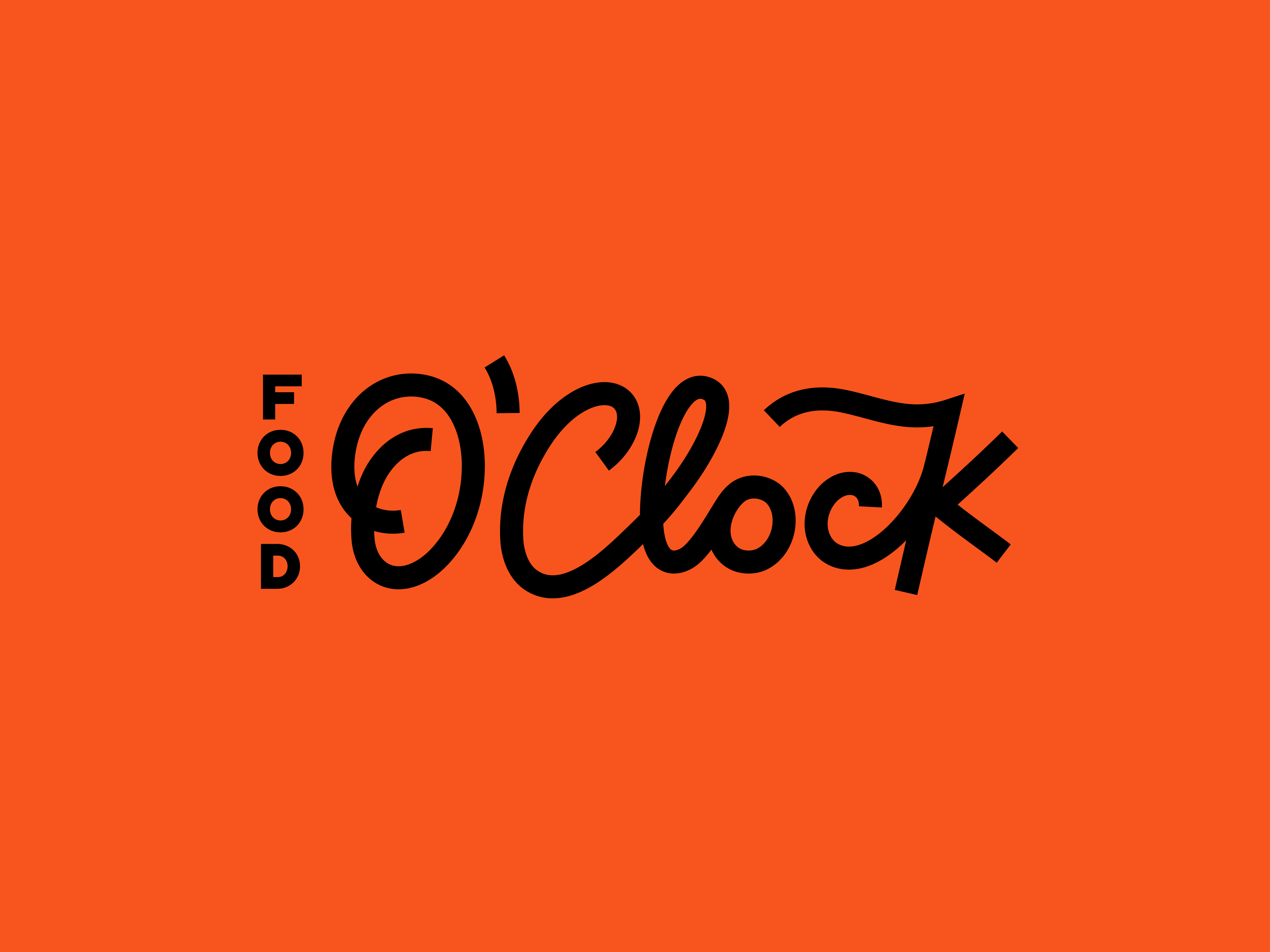Food O'Clock logo brand design branding graphic design logo typography vector