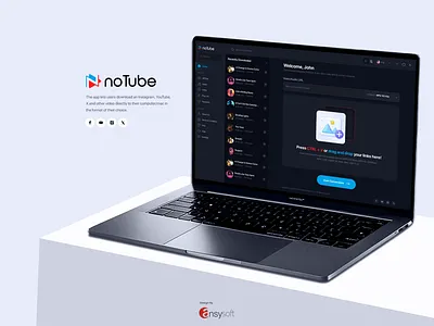 The mobile app named " noTube" designed by Ansysoft adobephotoshop allplatforms anyformat bestvideodownloader computersoftware crossplatform downloadvideos downloadvideosfree downloadvideosfrominternet easyvideodownload freevideodownload instagraminstagramdownloader mobileapp pcandmac topvideodownloader videodownloadapp videodownloader videodownloadsoftware xdownloader youtubedownloader