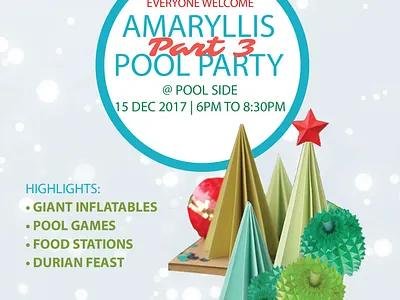 Amaryllis Pool Party Part 3: Splash, Snacks & Durians! events familyfun graphic design neighbourhoodparty poolparty singapore