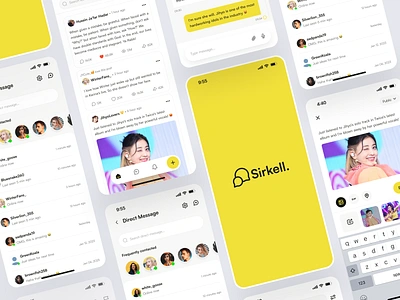 Sirkell App - Social Media Platform app chat chatting clean home ios media message minimal mobile app post social social media splash screen talk ui ui design uidesign uiux upload