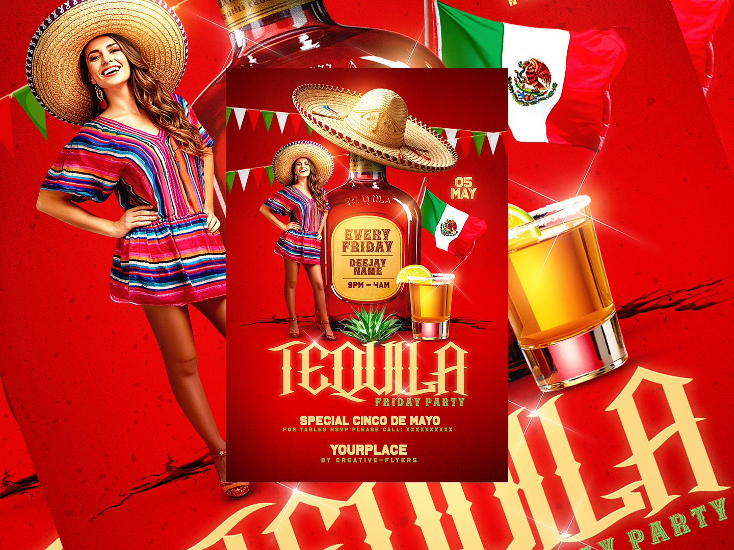 Cinco de Mayo Flyer cinco de mayo cinco de mayo party creative creativeflyer creativeflyers design flyer templates graphic design illustration party flyer photoshop poster psd flyer
