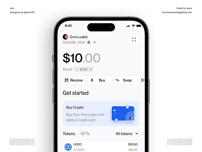 Wallet dashboard design