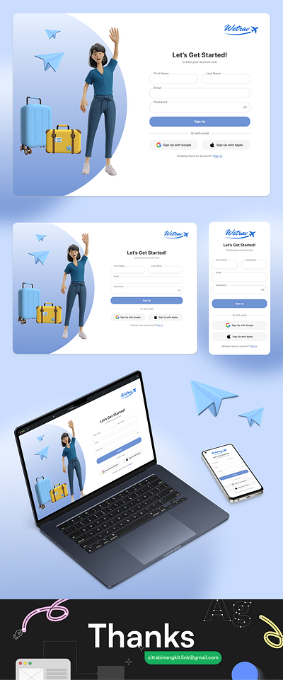 Sign up Page UI #DailyUI001 ui