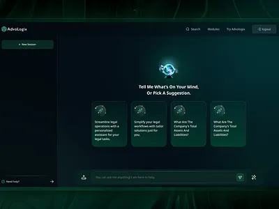 Legal AI Assistant ai chat chat assistant chatgpt dark theme legal ui ui ux ux