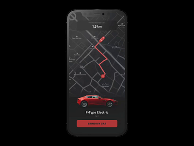 Mobile App: Car Summoning animation app design interface minimal motion graphics ui