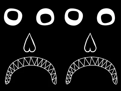 Two masks. Same sadness. Different bones. bold abstract expressionist face goth graphic design illustration indie line art logo minimal modern art skull tatto