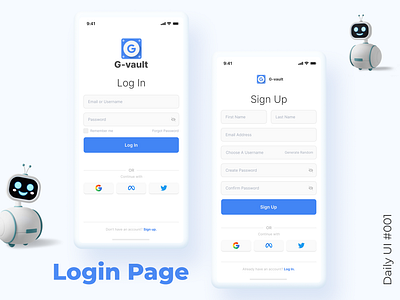 Login Page | Daily UI Challenge | 001 app dailyui dailyui001 dailyuichallenge design figma hifi landingpage loginpage productdesign ui uidesign uxdesign webdesign