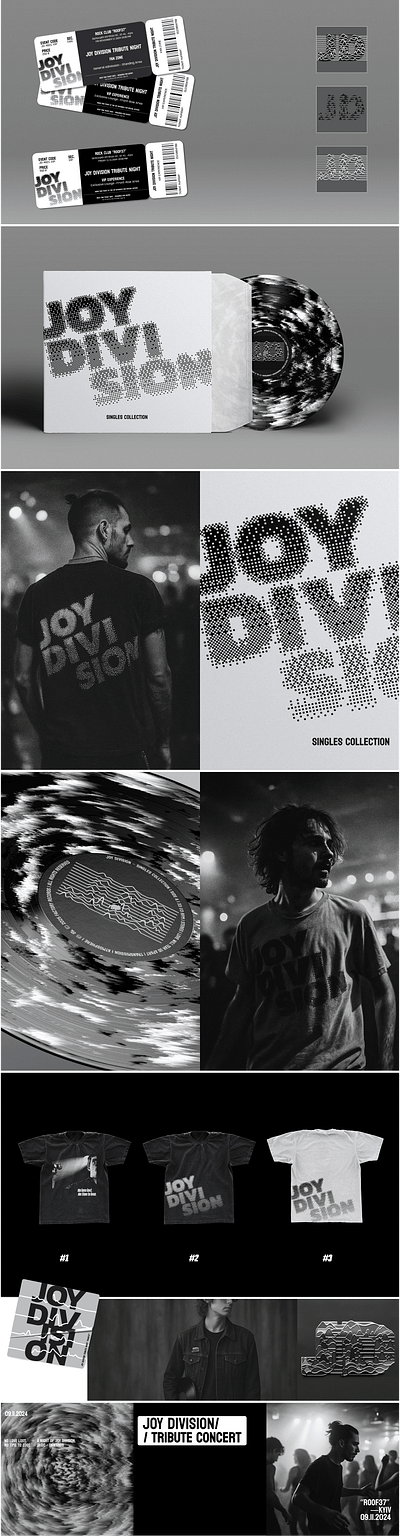 Music Event Visual Identity Design: Logo, Posters & Merch bandmerch branding conceptdesign graphic design logo nostalgiadesign passionproject posterdesign typographyposter vinyldesign