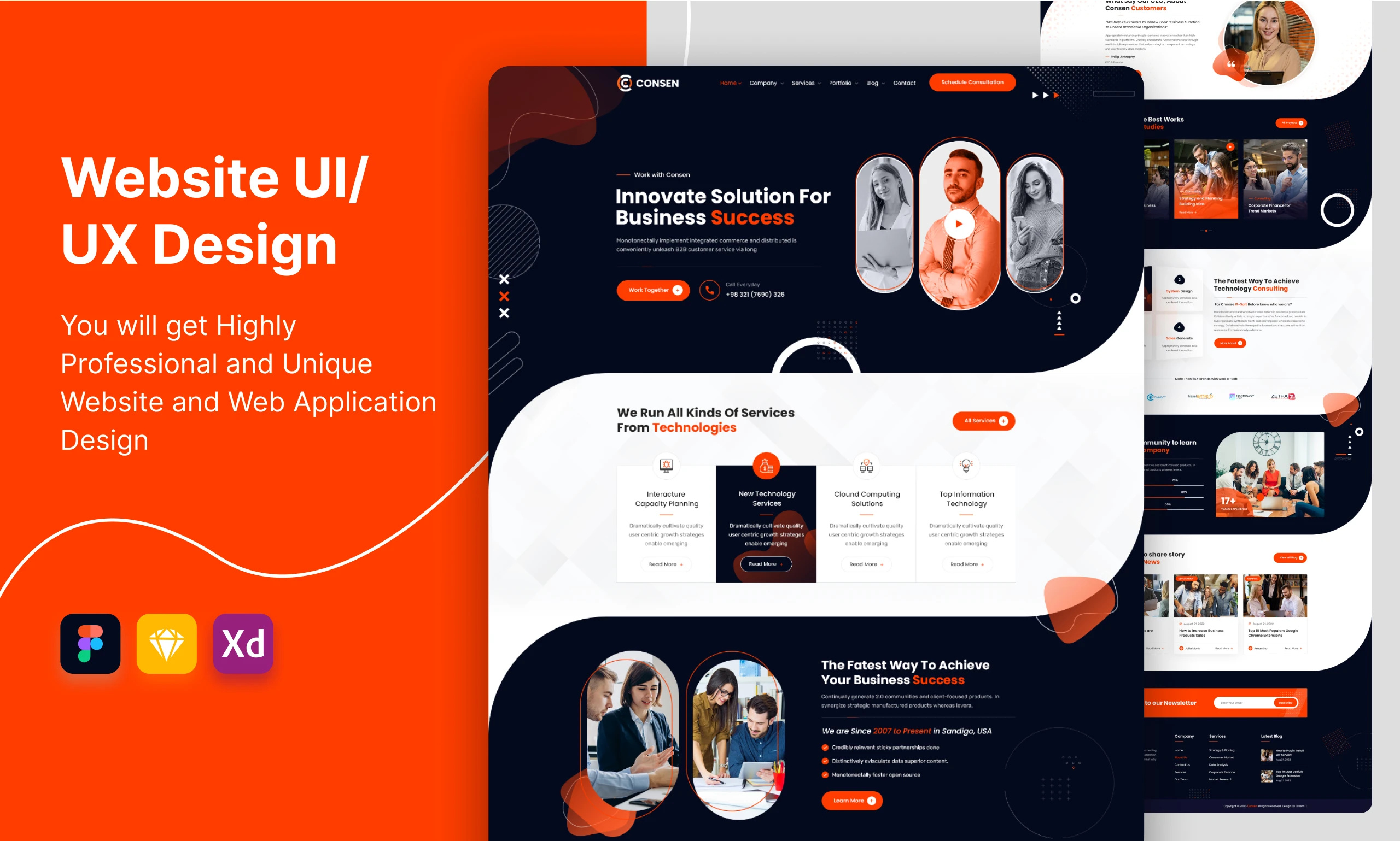Website UI/UX Design app branding design landing page ui ux web website