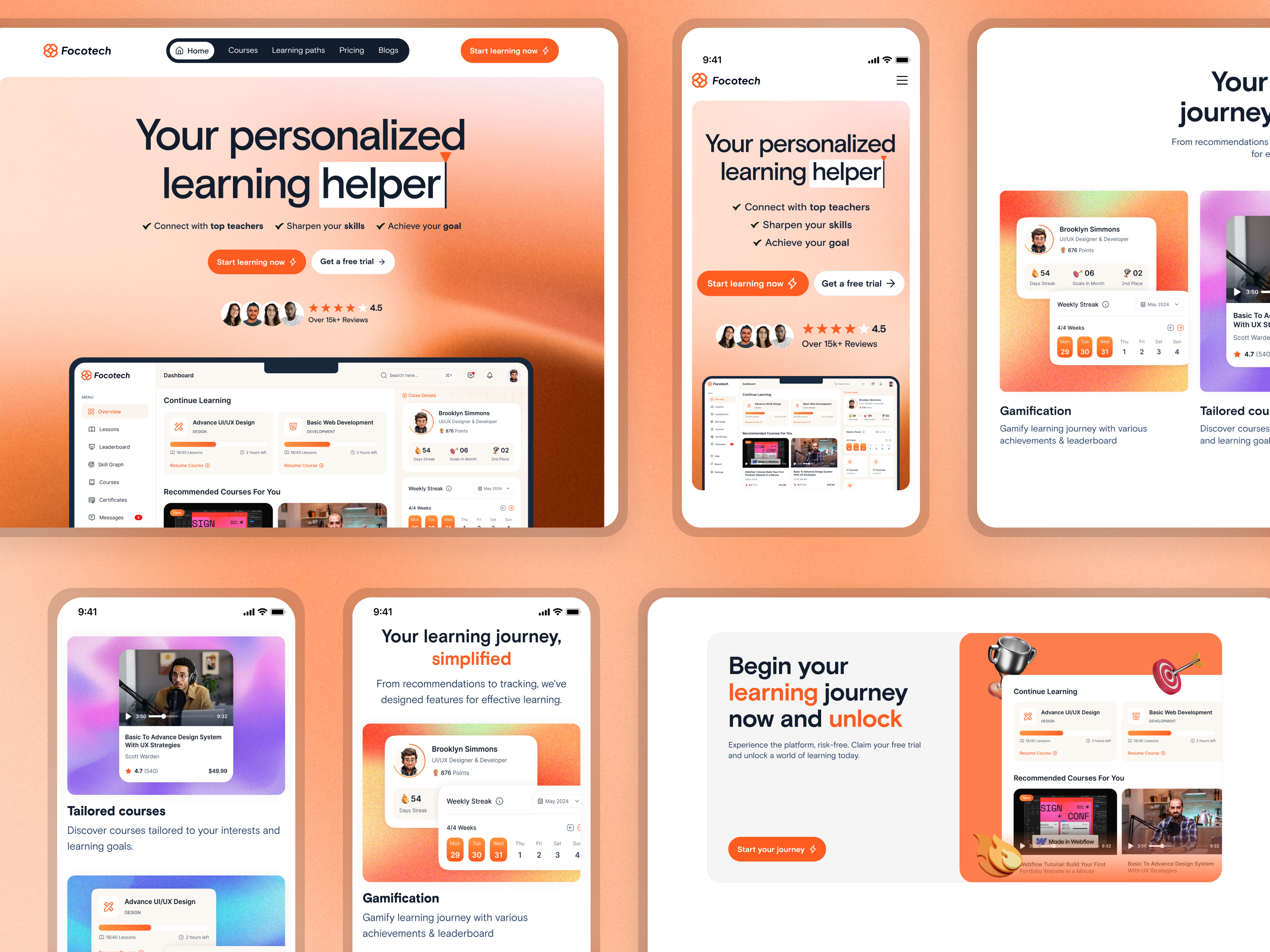 Example of Landing Page Design UI/UX + Responsive