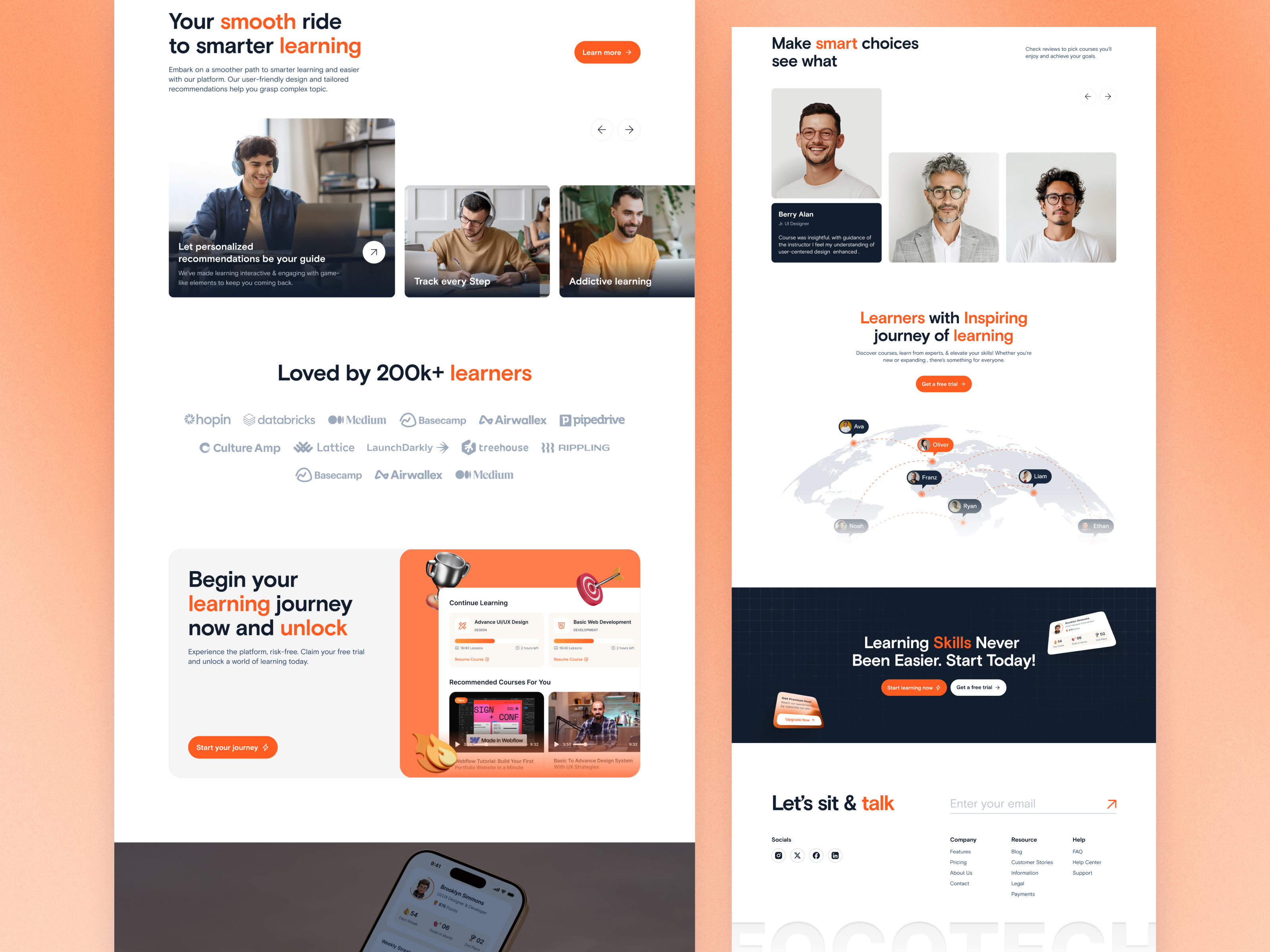 Example of Ed Tech & E Learning Platform UI/UX 
