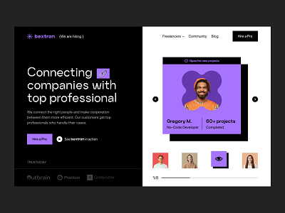 Bextron - Talent Platform clean expert freelance market platform product talent top ui uitrends ux web web design website