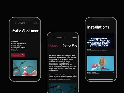 Art Studio Website mWeb Responsive Design art studio artist landing page logo design mobile design mweb design responsive design ui ui design ux design uxui design vector