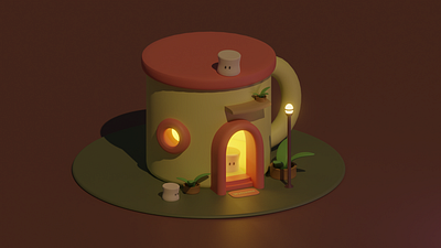The Cup-house 3D model 3d design graphic design illustration model