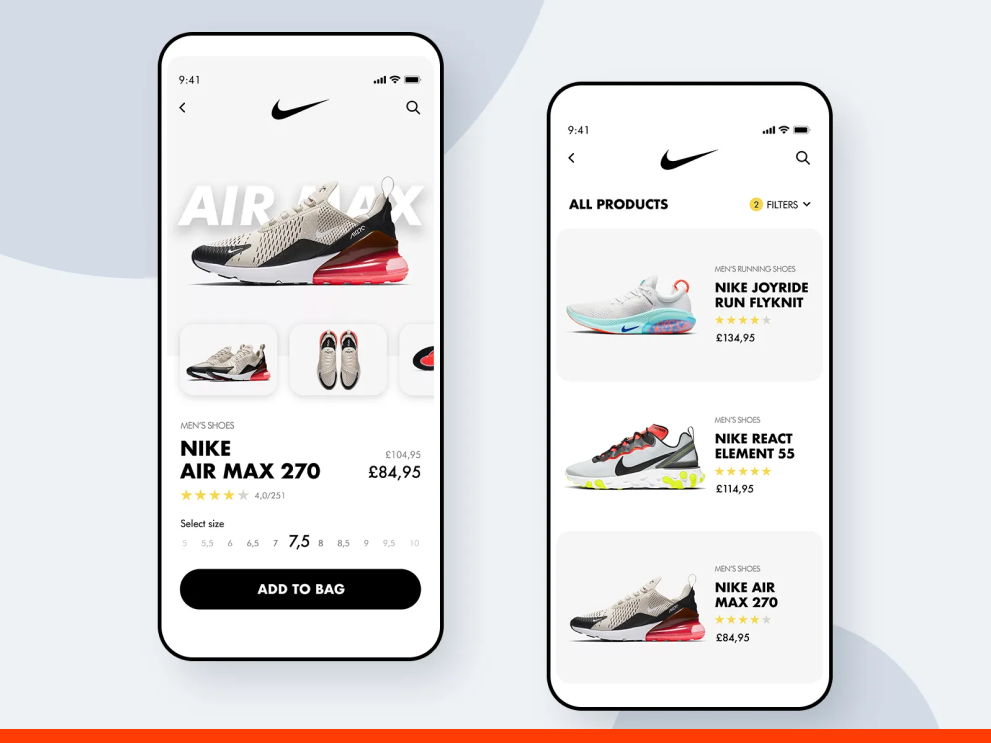 Nike App appdevelopment iosandroid mobile app ui uiuxdesign