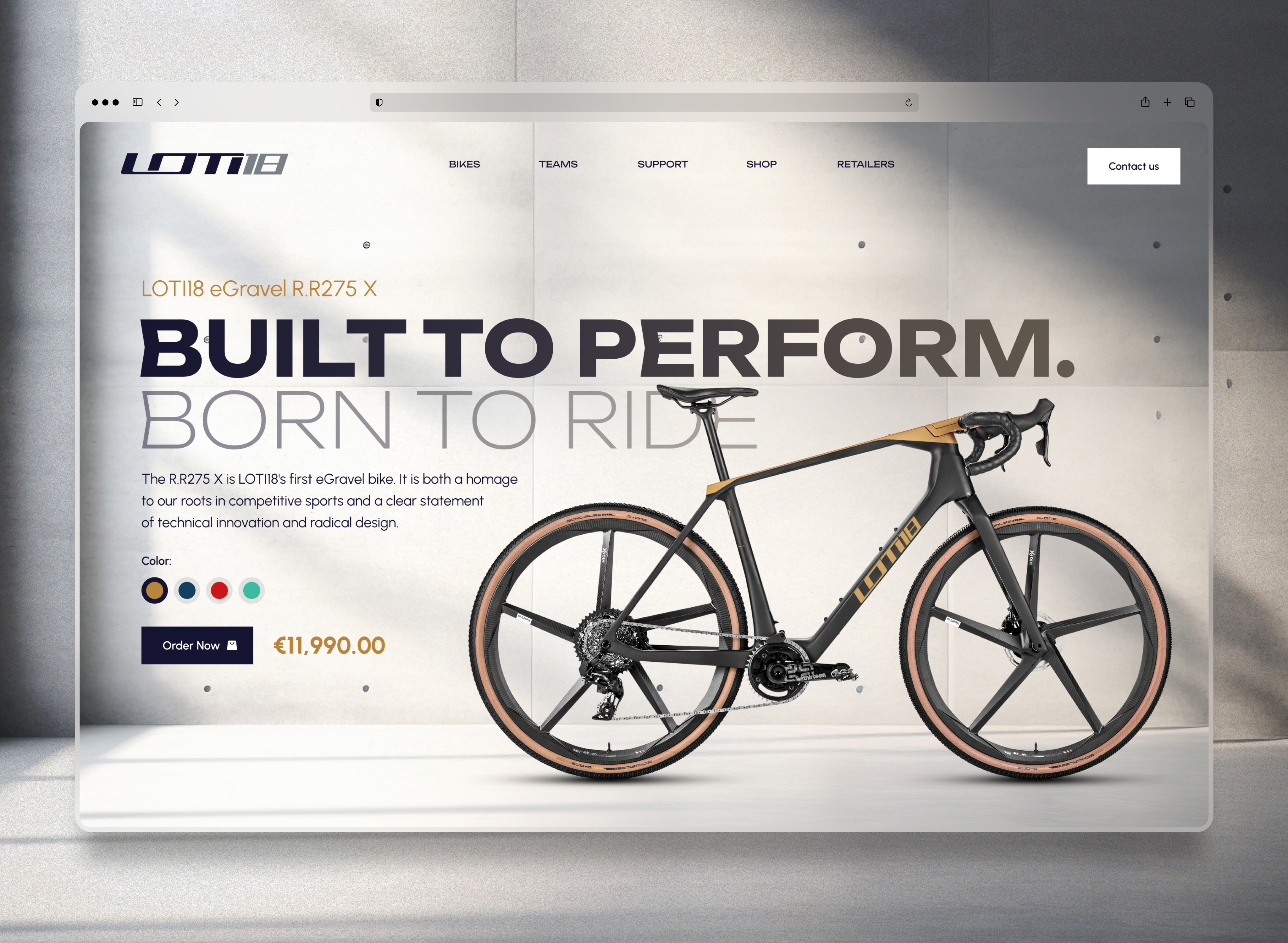 Example of LOTI18 - Built to perform, born to RIDE.