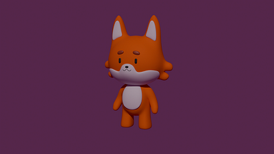 Fox 3D model 3d design graphic design illustration model
