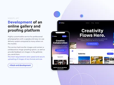 Picflow api development custom software development software development web development