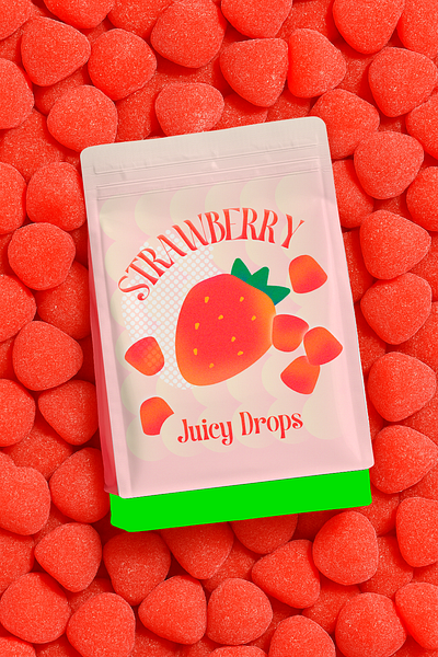 Fruity Jelly Labels🍓✨ branding colorful flat graphic design illustration jar label logo mockup pattern strawberry vector